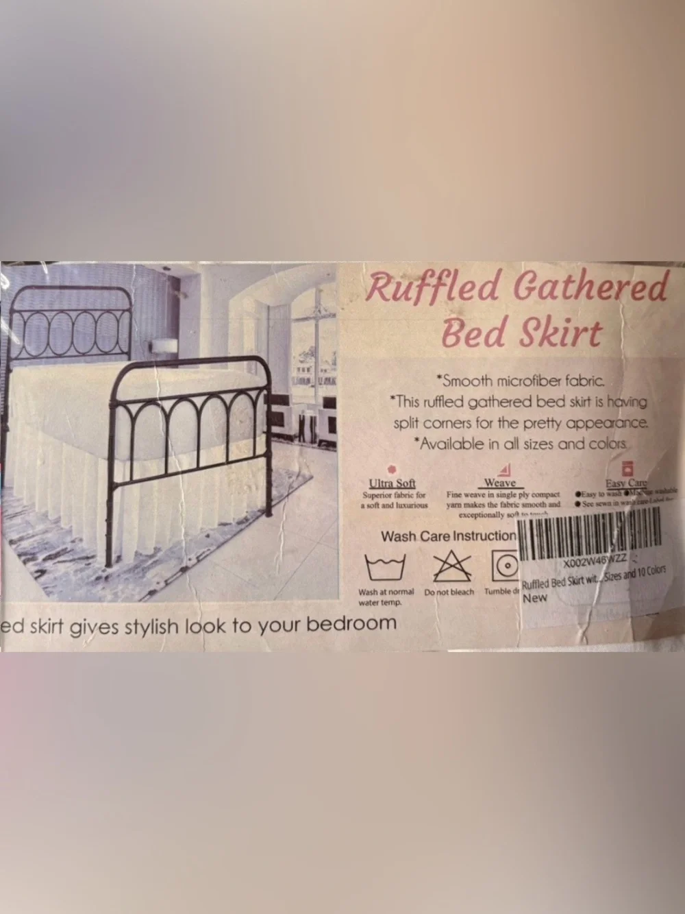 Ruffled Bed Skirt - White -